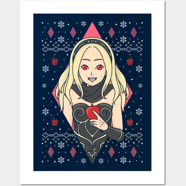 Gravity Queen Christmas Ugly Sweater Wall Art by Alundrart